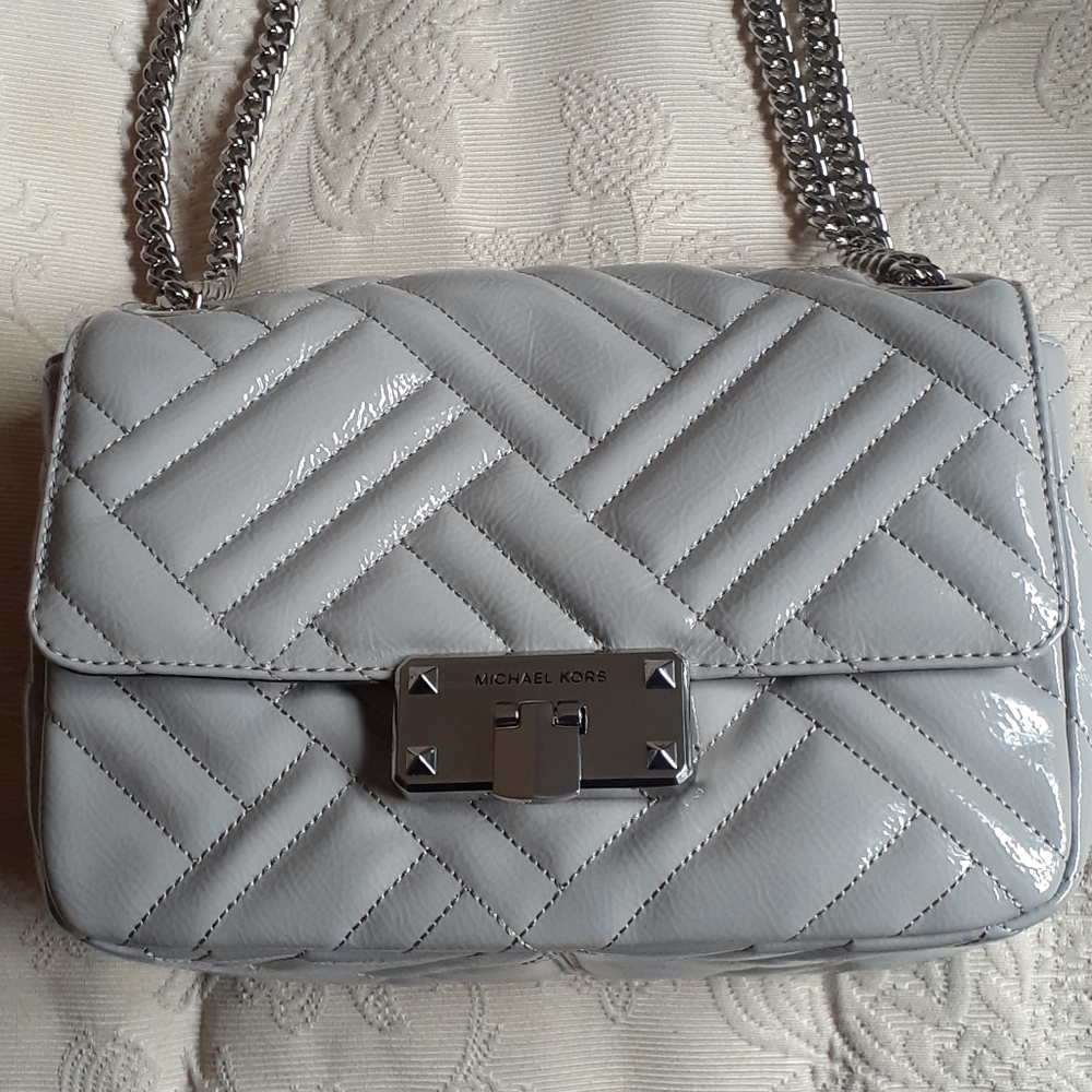 Michael Kors- Peyton Shoulder bag- Pearl Grey - Picture 2 of 9